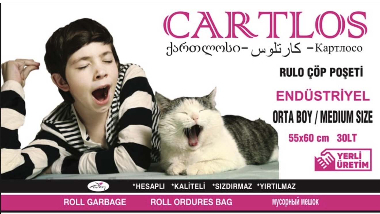 CARTLOS ENDÜSTRİYEL ORTA ÇÖP POŞETİ 55*60 CM